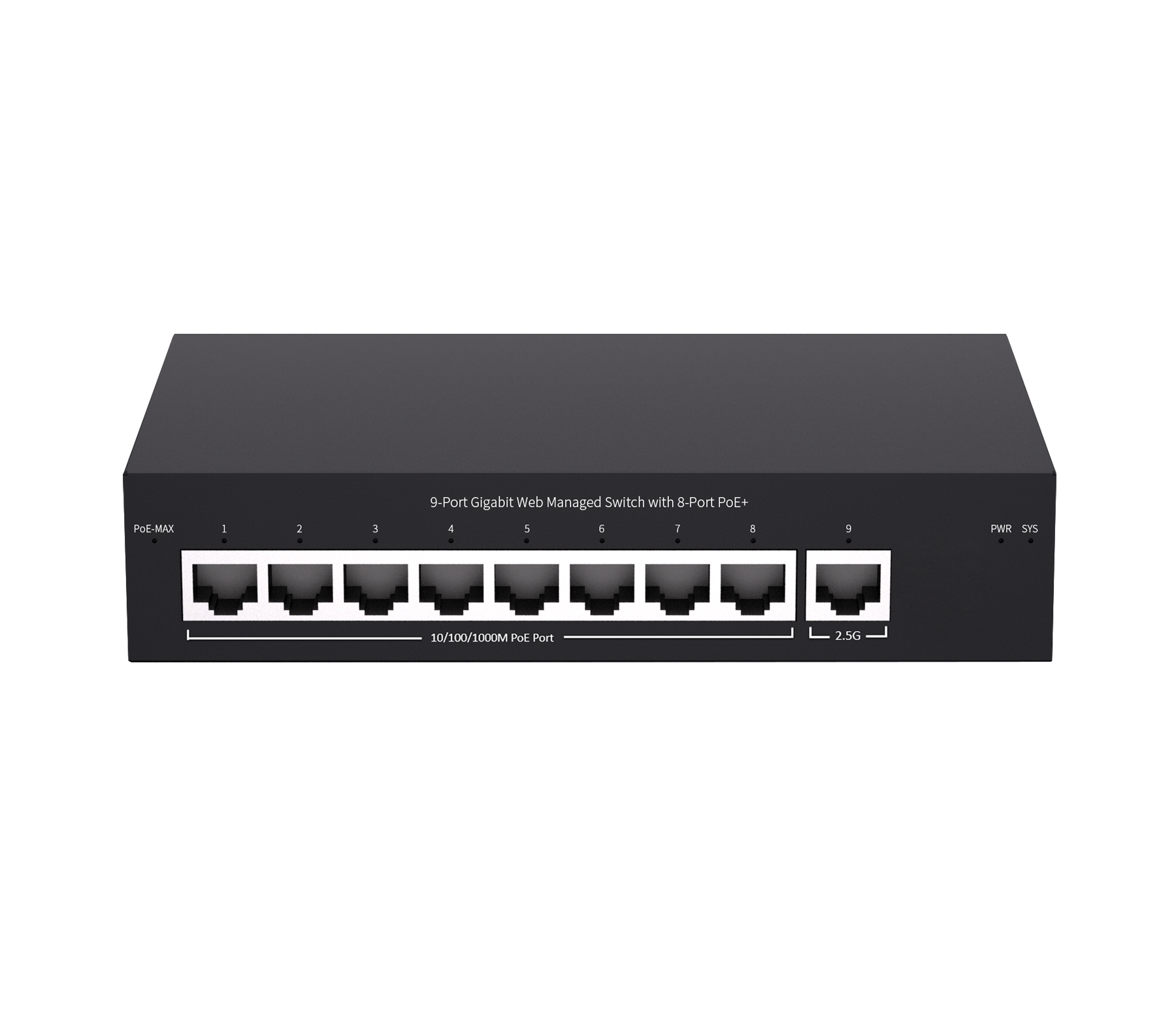 KSG1009PM 9-Port Gigabit Web-Managed Switch with 8-Port PoE+