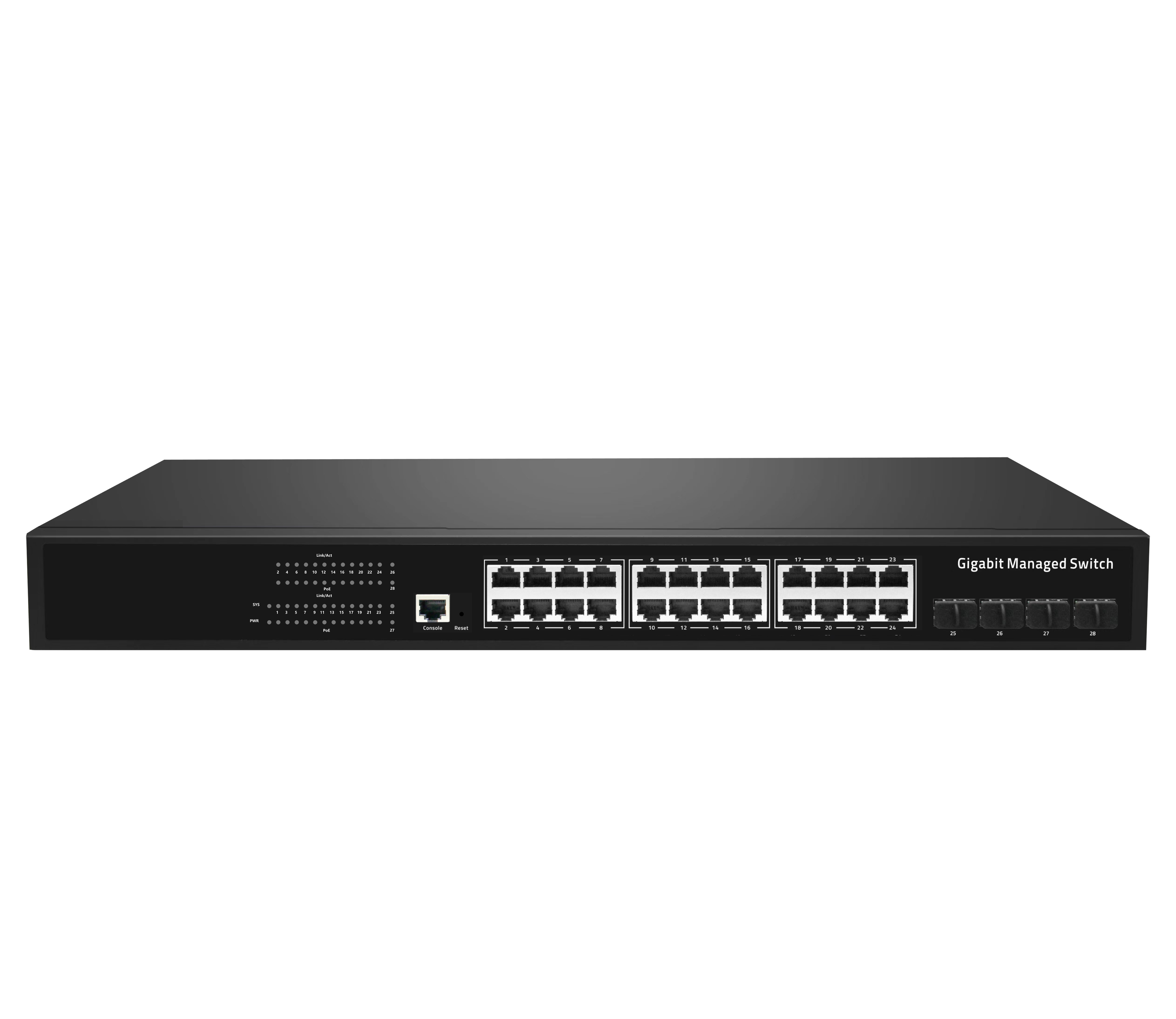 KSG1028PM 28-Port Gigabit Managed Switch with 24-Port PoE+